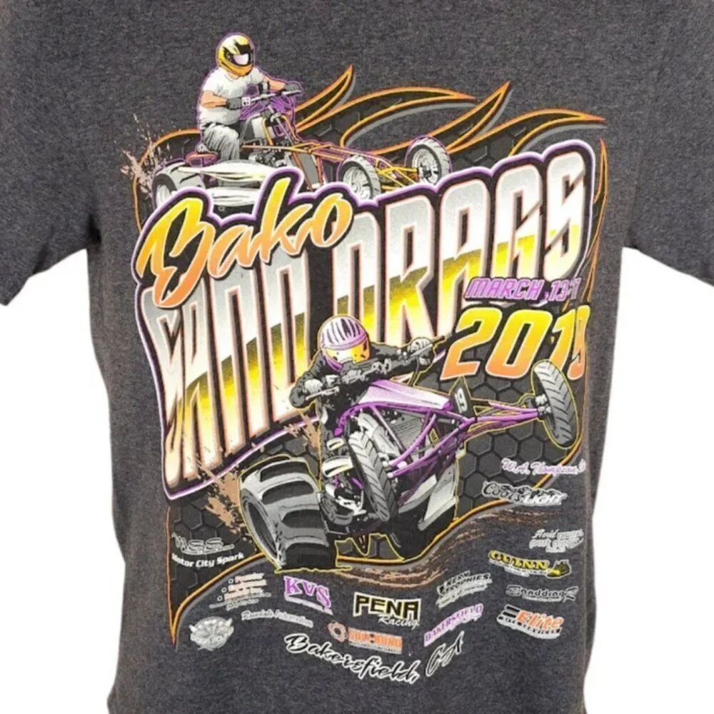 Bako Sand Drags Racing T Shirt Mens Size Small Gray 2019 Off Road Four Wheel